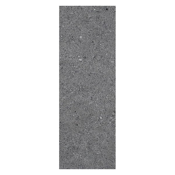 Giorbello Spanish Silis 4 in. x 12 in. x 9mm 3D Cement Look Porcelain Floor and Wall Tile Black-Sample