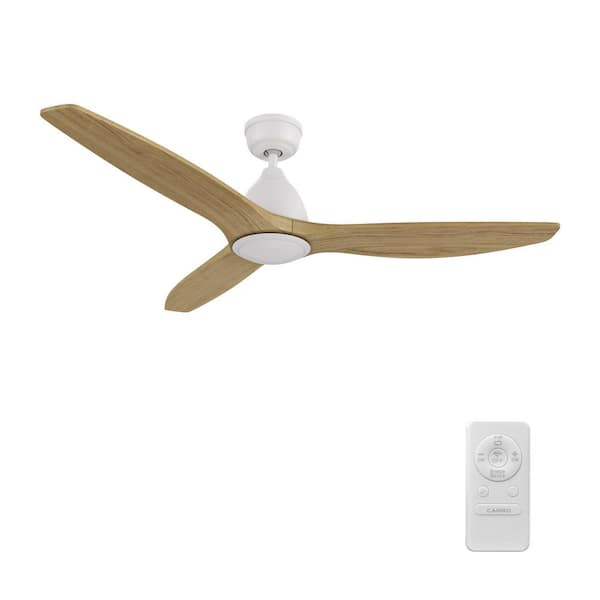 Zircon 52 in. Indoor White 10-Speed DC Motor Ceiling Fan with Remote Control