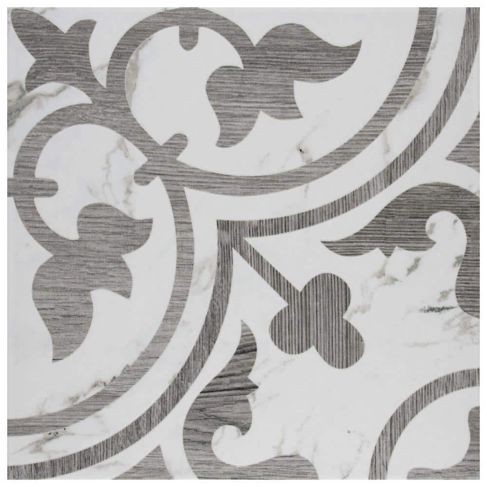 Llama Arte Loire Silver Smoke 9-3/4 in. x 9-3/4 in. Porcelain Floor and Wall Take Home Tile Sample price history on PriceWatchPro