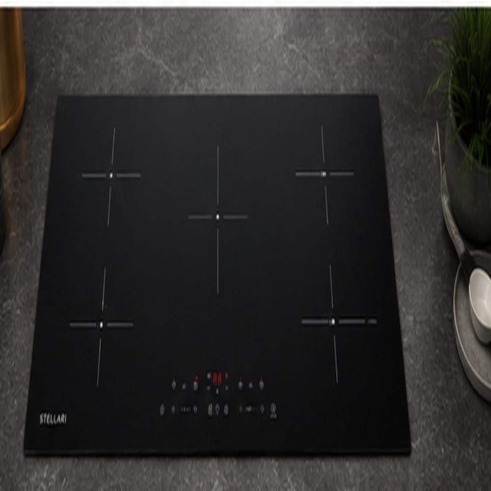 35.4 in. 5 Elements Radiant Electric Ceramic Cooktop in Black with 9-Power Levels, Triple Zone Element, Sync Burner