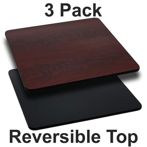 Carnegy Avenue Black/Mahogany Table Top (Set of 3)