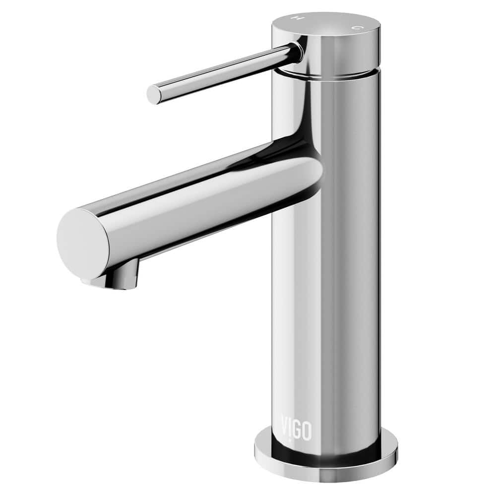 VIGO Jewel 6 in. Single-Hole Single Handle Bathroom Faucet in