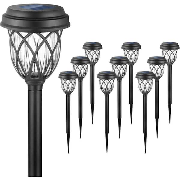 Outdoor Waterproof Solar Lights Decorative, 10-Pack Solar Powered Yard Lights Decorative Stakes