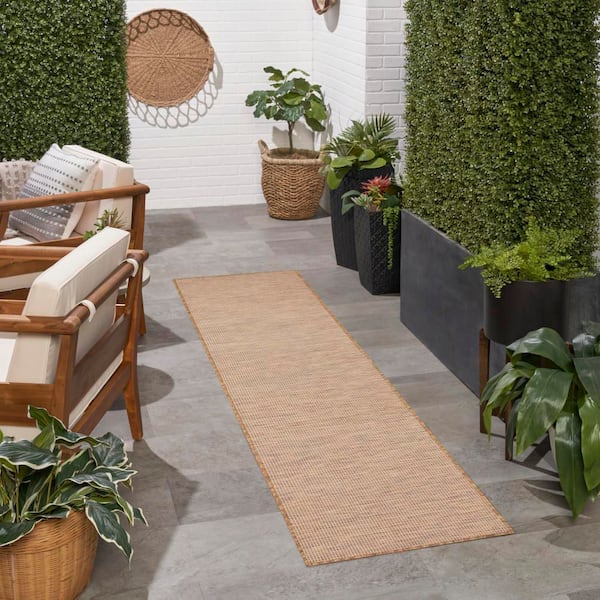 Positano Jute 2 ft. x 12 ft. Solid Contemporary Runner Area Rug