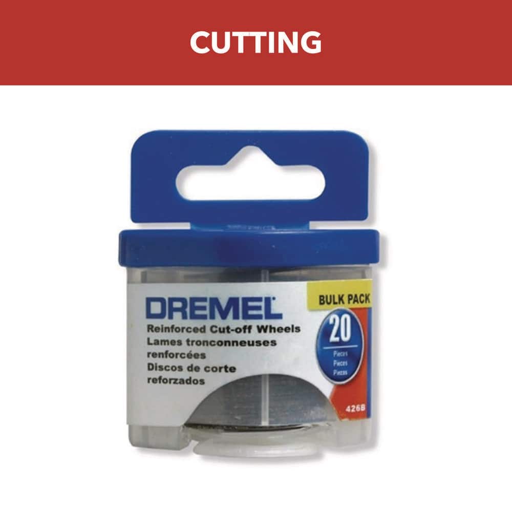 Dremel 1-1/4 in. Rotary Tool Cut-Off Wheel Dispenser for Cutting Wood,  Plastic and Metal (20-Pack) 426B - The Home Depot