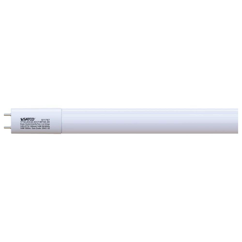 4 ft. 90-Watt Equivalent CCT Selectable Type B Ballast Bypass G13 Base T8 Linear LED Light Bulb 120/277V (25-Pack) price history on PriceWatchPro