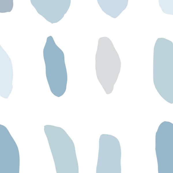 Unbranded Confetti Time Blue Peel and Stick Smooth Vinyl Wallpaper