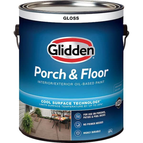 Glidden Porch and Floor 1 Gal. White Gloss Interior/Exterior Polyurethane Oil Paint