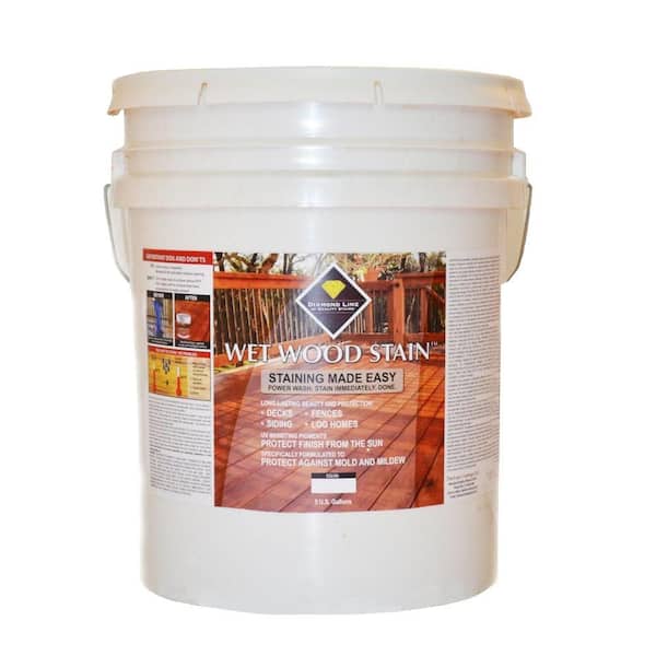 Wet Wood Stain 5 gal. Woods Brown Semi-Transparent Exterior Stain