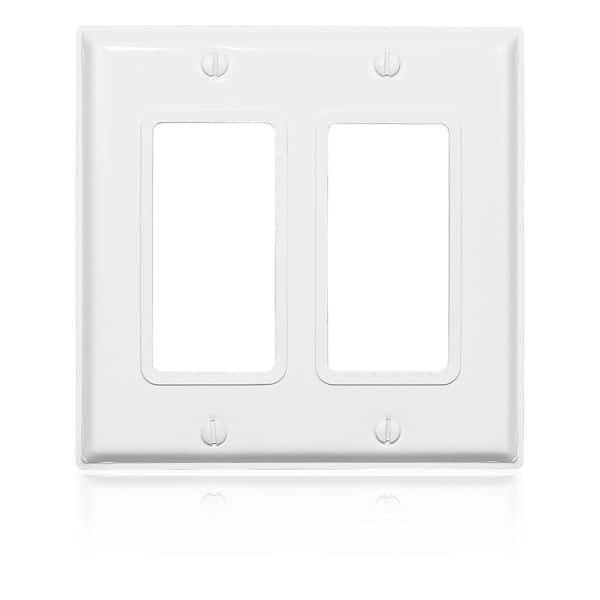 2-Gang Decora Device Wallplate, 302 Stainless Steel, Non-Magnetic, Device Mount, Over-Molded Gasket 84409-G40