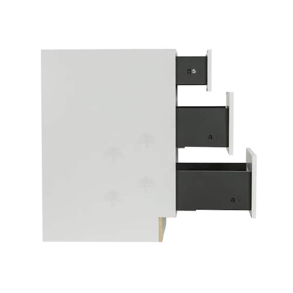 LIFEART CABINETRY Anchester Assembled 18x34.5x24 in. Base Cabinet with 3 Drawers in Classic White