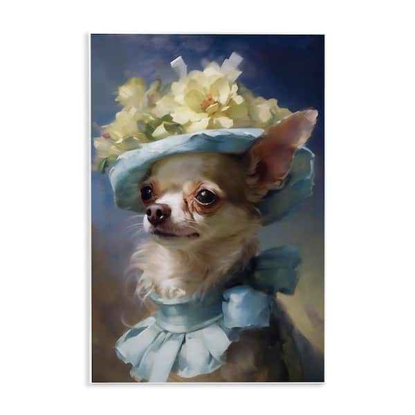 Dog with Fashionable Hat by Wumples Unframed Animal Graphic Art Print 19 in. x 13 in.