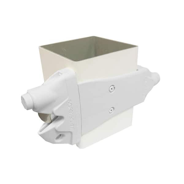 Polymer 2-Sided Gate Latch Wrap Around - No Post Drill Pad-Lockable LH and RH Reversible Push Button 5 in. Vinyl-White