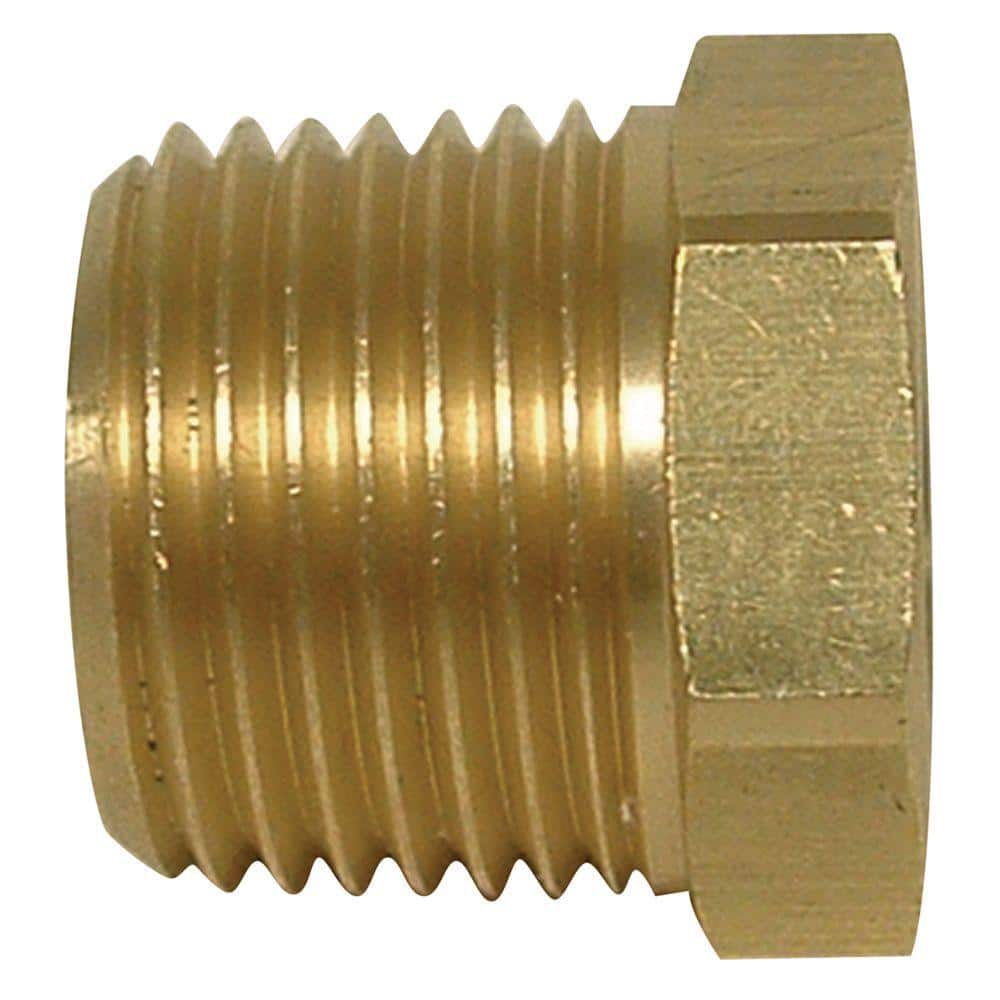 PAIR OF IRON PIPE REDUCING BUSHES 1/2" M TO 1/4" F BSP GAS ADAPTOR FITTINGS 