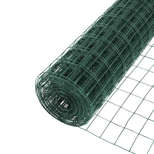 Everbilt 3 ft. x 50 ft. Galvanized Steel Green PVC Coated Welded Wire