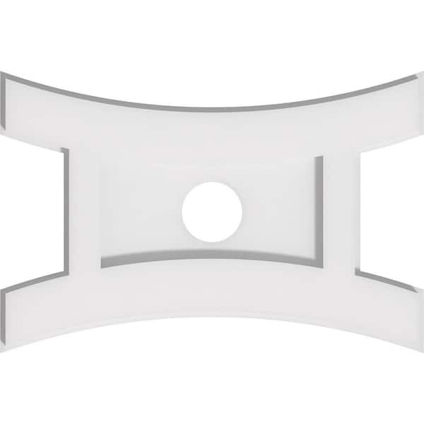 Ekena Millwork 1 in. P X 14 in. W X 9-3/8 in. H X 2 in. ID Haven Architectural Grade PVC Contemporary Ceiling Medallion