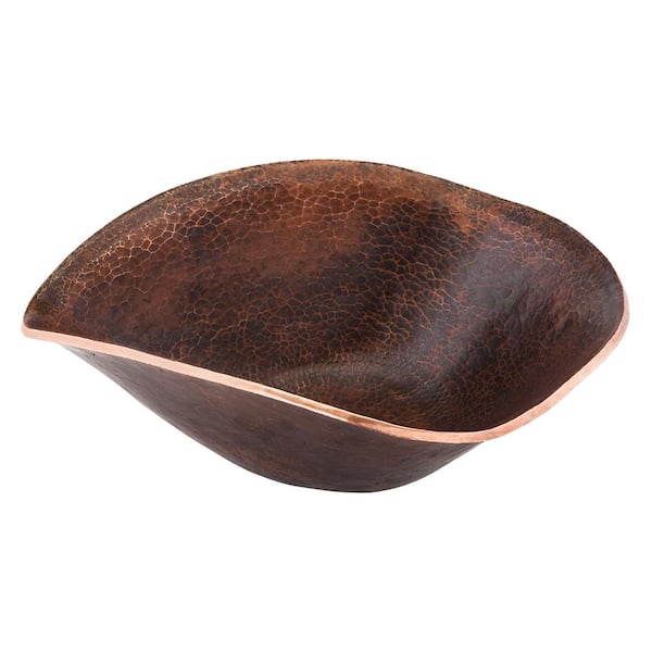 Free Form Hand Forged Old World Copper Vessel Sink in Oil Rubbed Bronze