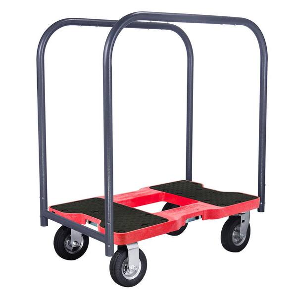 SNAP-LOC 1,500 lbs. Capacity Air-Ride Professional E-Track Panel Cart Dolly in Red