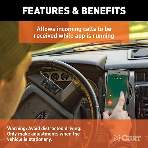 Curt Echo Mobile Trailer Brake Controller With Bluetooth Enabled Smartphone Connection 51180 The Home Depot