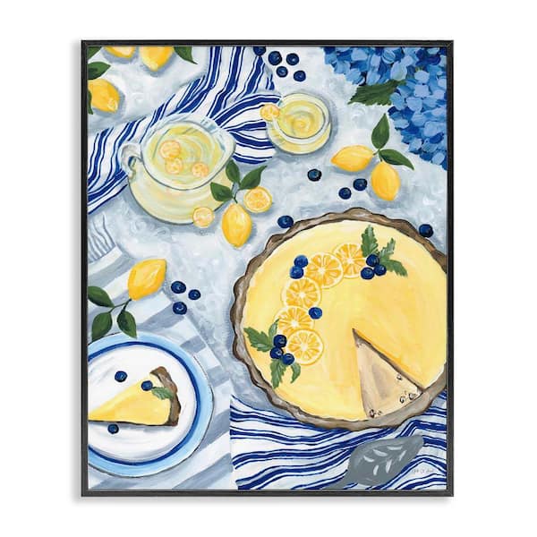 Stupell Industries Lemony Summer Picnic by Yvette St. Amant Black Framed Food Giclee Art Print 14 in. x 11 in.