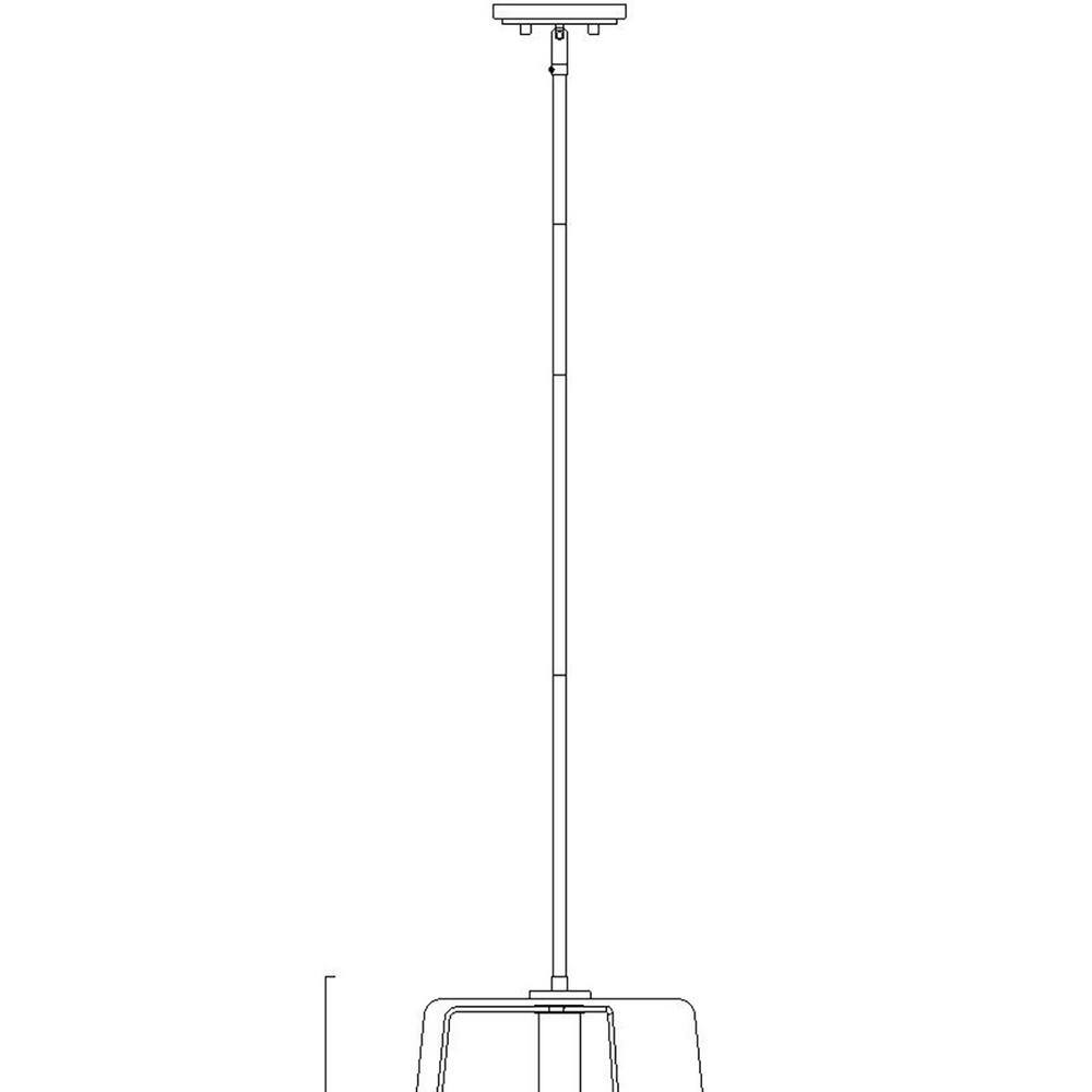 Alonzo Matte Black Glass Pendant Light, 16.5"