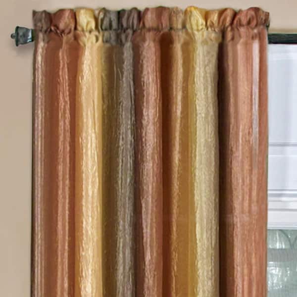 Ombre 50 in. W x 84 in. L Polyester Light Filtering Window Panel in Autumn