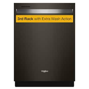 24 in. in Fingerprint Resistant Black Stainless Dishwasher with 3rd Rack