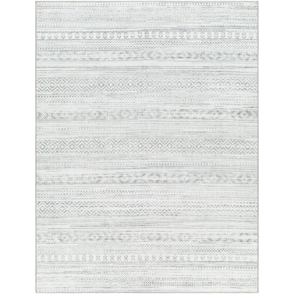 Livabliss Hera Gray Doormat 3 ft. x 4 ft. Bohemian Indoor Machine-Washable  Area Rug