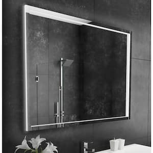 Flore 48 in. W x 36 in. H Rectangular Frameless Wall Mounted Bathroom Vanity Mirror 6000K LED