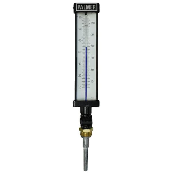 Palmer Instruments 9 in. Scale Aluminum Industrial Thermometer (0 to 120 Degree F)