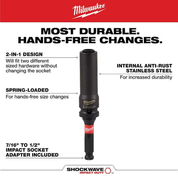 Milwaukee SHOCKWAVE Impact Duty Lineman's 1/2 in. Drive 2-in-1 12