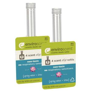 4-Piece Home Scent Stix Spring Water and Lotus Air Freshener Refill (2-Pack)