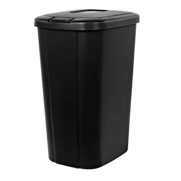 Hefty 13.3 Gal. Touch Lid Trash Can Black (2-Pack)