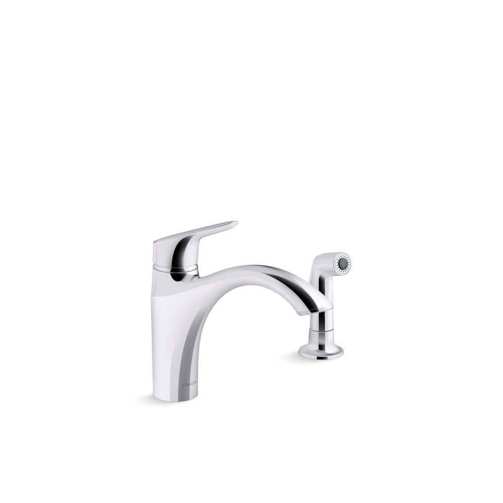konbu★ KOHLER Rival Single-Handle Kitchen Sink Faucet with Side