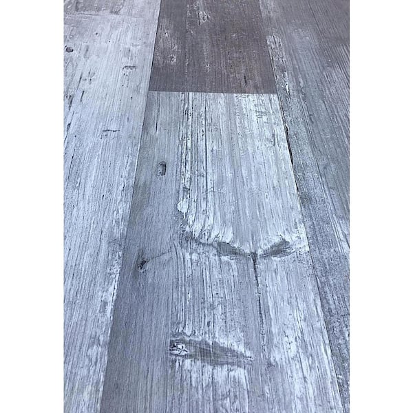 COLORS Glue Down Floor and Wall DIY Mambo Wood Aged 6 in. x 36 in.  Multi-Tonal Luxury Vinyl Plank (30 sq. ft./case)