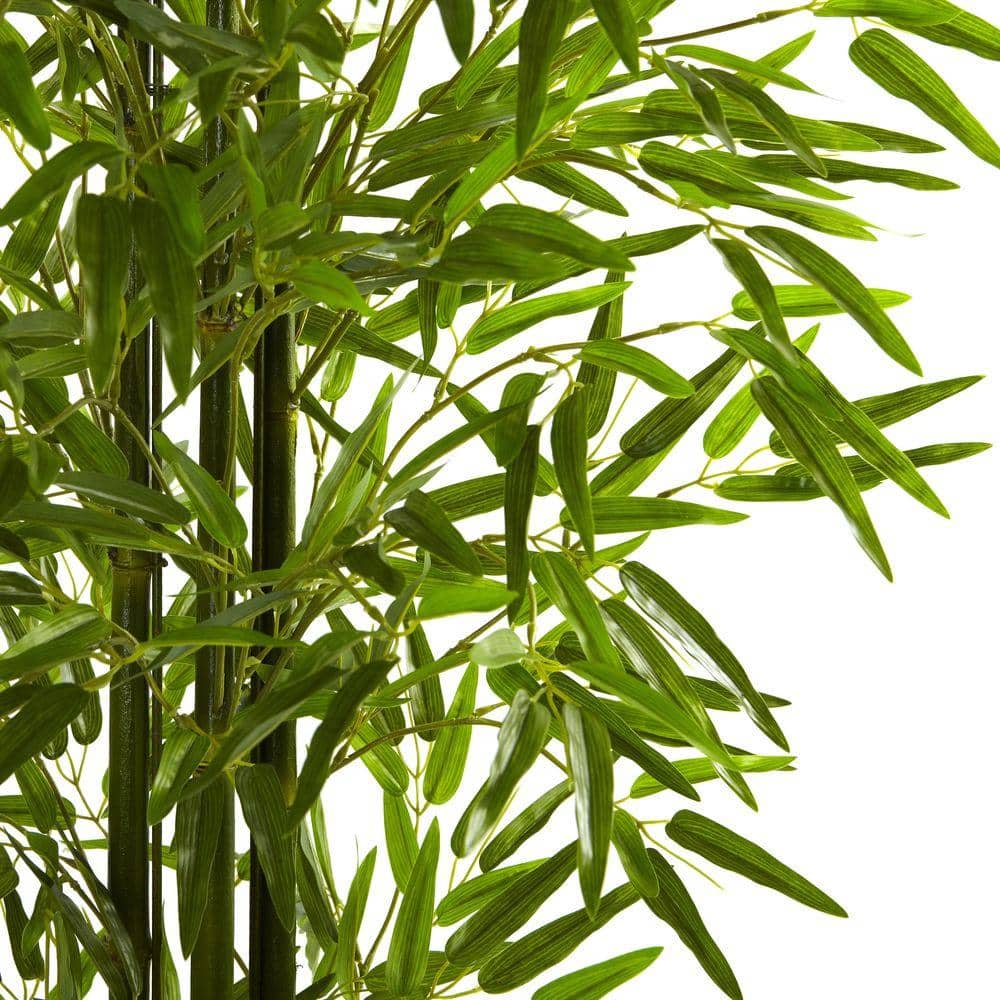5ft Green UV Resistant Bamboo Tree in Black Plastic Pot