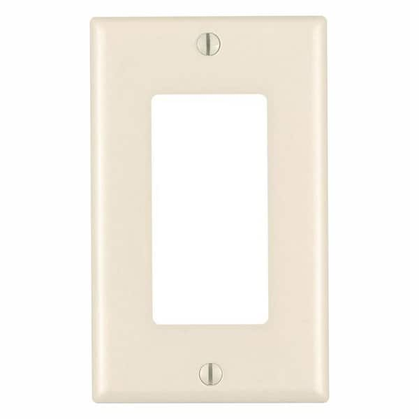 Wall Cover Plate, 1 Gang GFCI, White Plastic, 1 Pack. In Stock