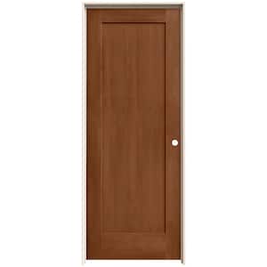 24 in. x 80 in. Madison Hazelnut Stain Left-Hand Solid Core Molded Composite MDF Single Prehung Interior Door