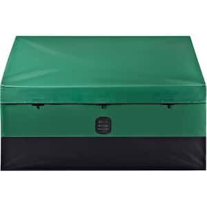 100 Gallon Outdoor Storage Box, Waterproof PE Tarpaulin Patio Deck Box for Garden and Patio Use