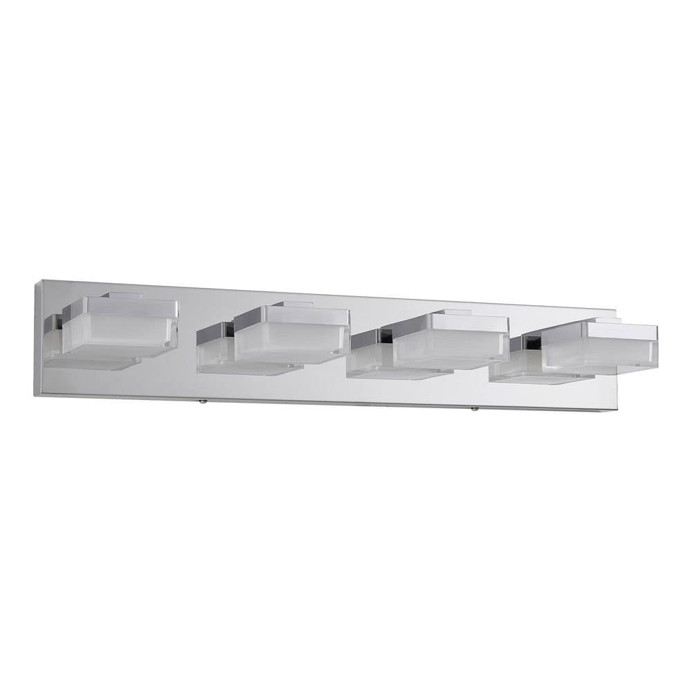 24.8 in. 4 Chrome Vanity Light with Acrylic Shades price history on PriceWatchPro