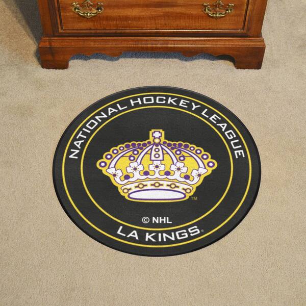 Los Angeles kings puck shaped floor mat