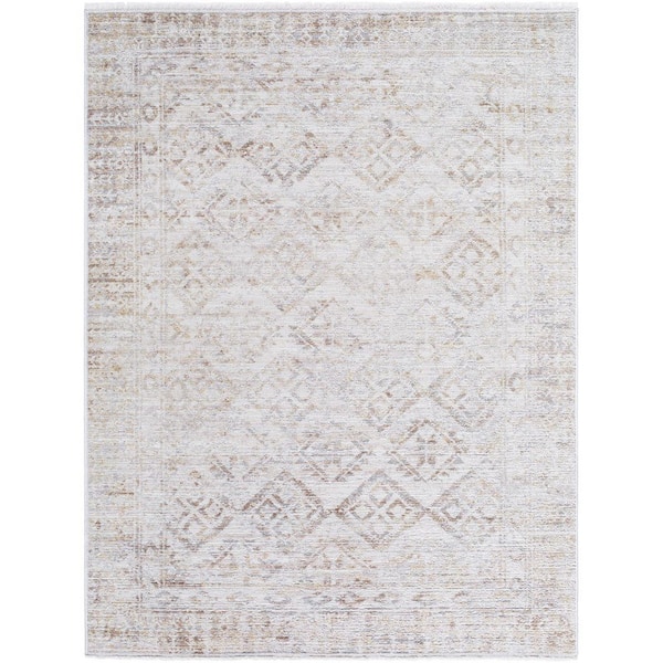Azhar Grey Traditional 7 ft. x 9 ft. Indoor Area Rug
