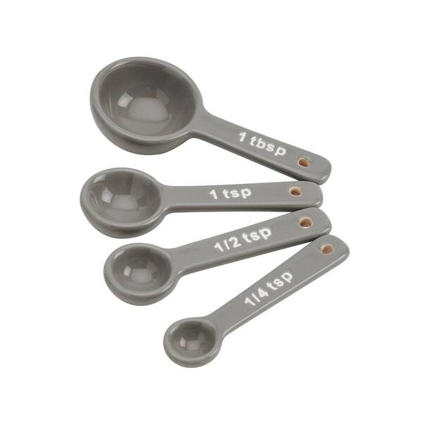 Plastic Measuring Spoon And Cup Set, 8-Pieces (Black) – Aesha Products