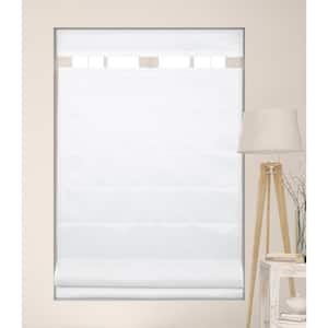 Cloud White Cordless Top Down Bottom Up Light-Filtering Fabric Roman Shades 36 in. W x 72 in. L