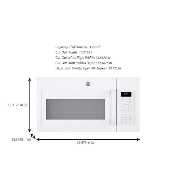 GE - 1.7 Cu. Ft. Over-the-Range Microwave - Black stainless steel