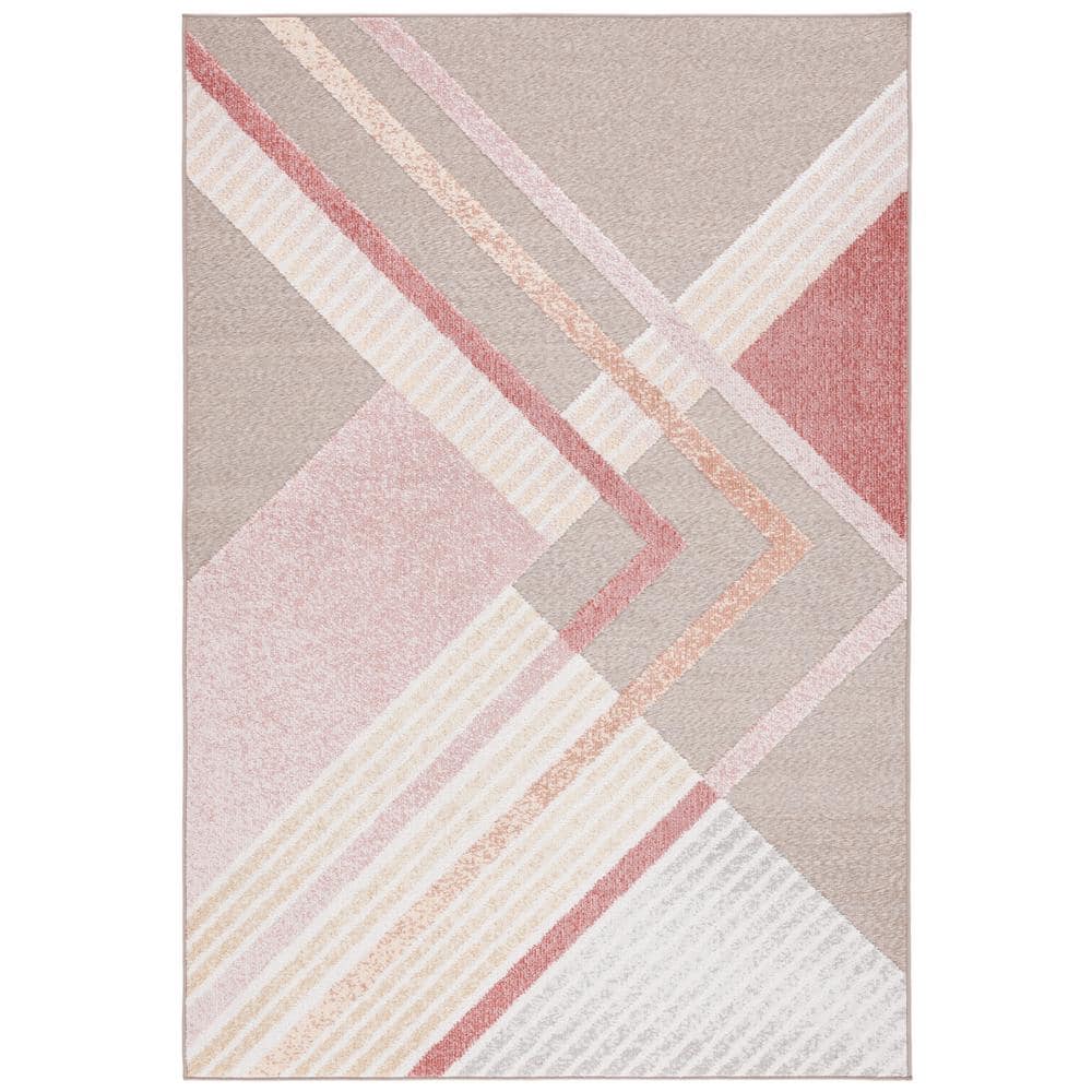 SAFAVIEH Sarasota Pink/Brown 5 ft. x 8 ft. Trellis Area Rug SAR102U-5 ...