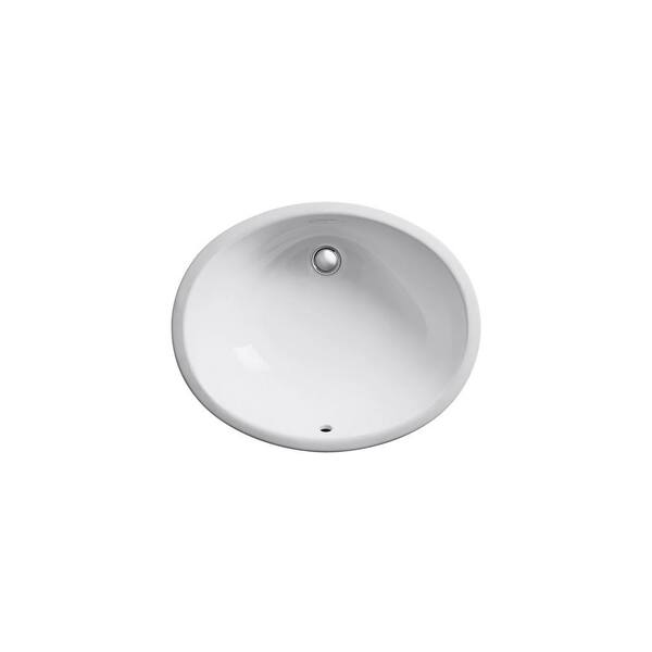 KOHLER Caxton 21-1/4 in. Vitreous China Undermount Vitreous China 