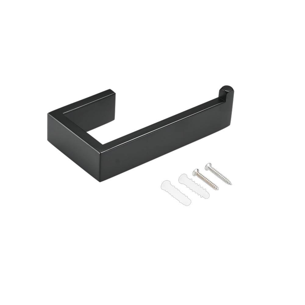 Matte Black Stainless Steel Wall Mounted Toilet Paper Holder