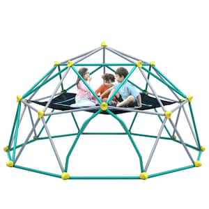 13 ft. Green Outdoor Climbing Dome Freestanding Play with Hammock