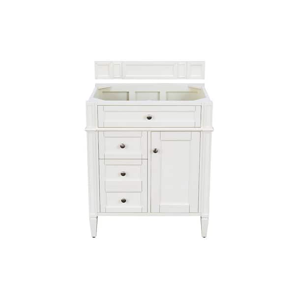 James Martin Vanities Brittany 28.8 in. W x 23.0 in. D x 32.8 in. H Single Bath Vanity Without Top in Bright White